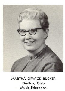 Martha Rucker '60 Avery's yearbook picture. 