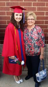 Hannah Brown and her grandmother Martha Avery at Hannah’s high school graduation. Martha is a 1960 Bluffton University alumna, and Hannah is a member of the Bluffton University Class of 2020.